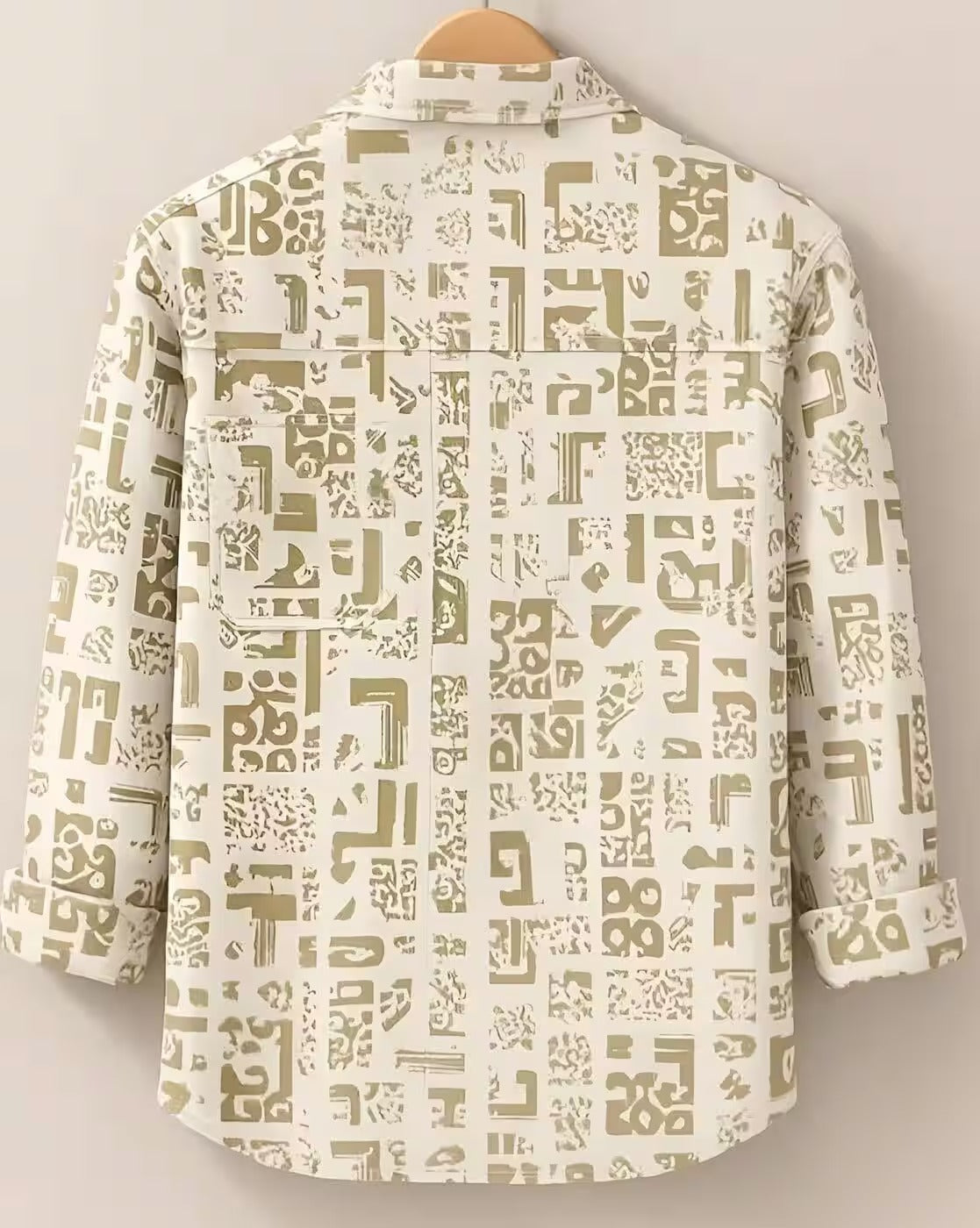 Oxfordlane Men's Premium Cream Abstract Printed Casual Shirt | Full Sleeve Regular Fit Designer Smart Casual Shirt