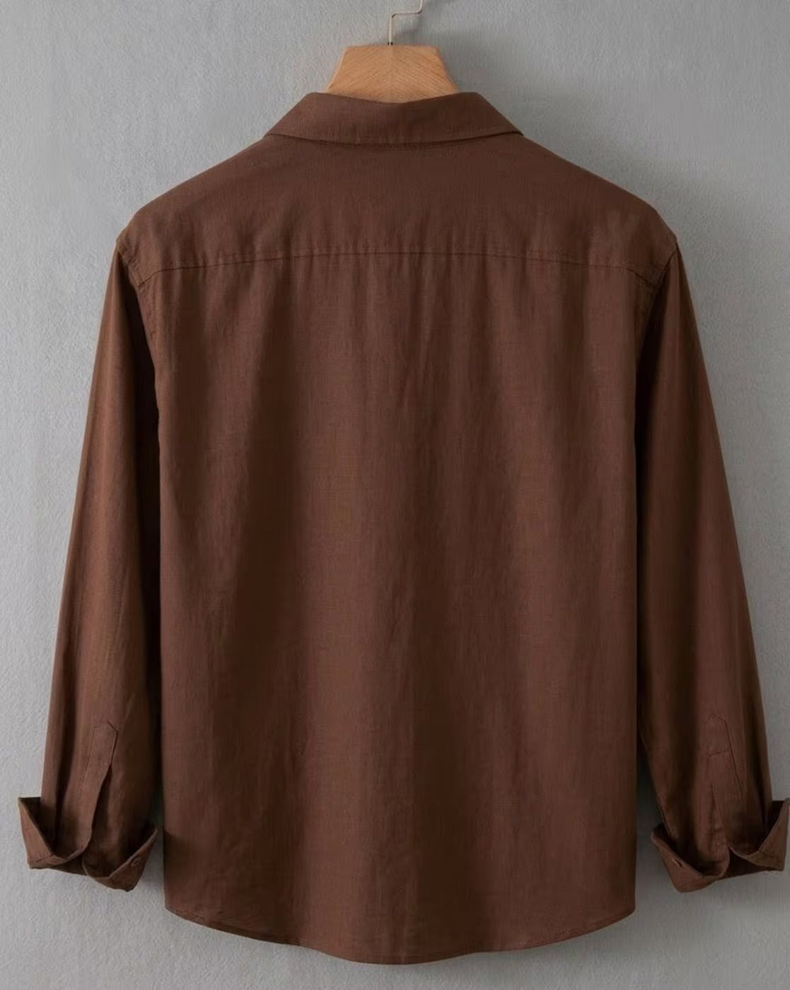 Oxfordlane Men's Premium Brown Solid Casual Full Sleeve Shirt | Classic Regular Fit | Smart Everyday Wear